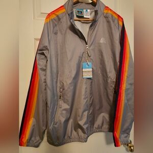 Aldi windbreaker jacket, zip, New with Tag, gray , large